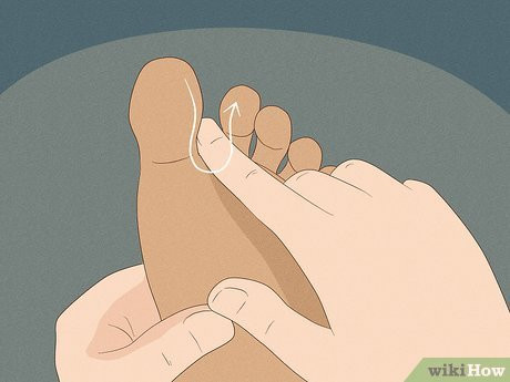 Step 6 Use your finger to massage between her toes.