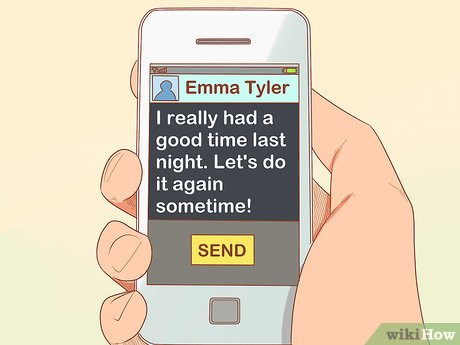 Step 5 Send a casual text that night or the next day.