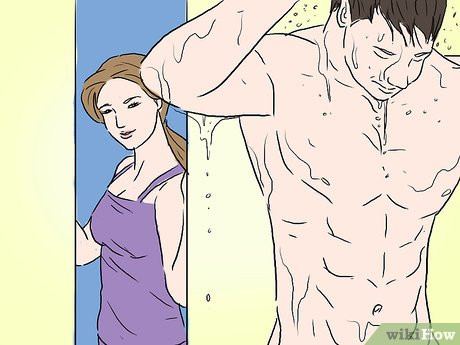Step 1 Surprise him in the shower.